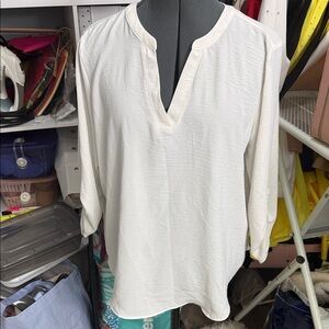 Maurices Cream V-Neck Blouse